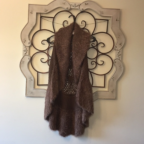 Miss Kelly Brown Cardigan Vest Size S/M - Picture 1 of 5